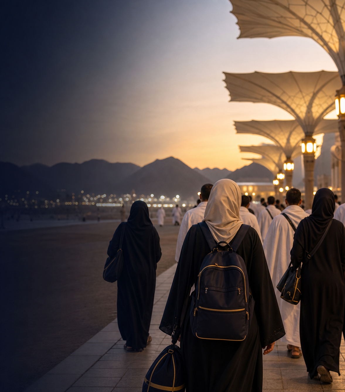 مسافرون مستعدون لرحلة الحج
